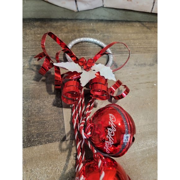 Ho Ho Ho red bell metal hanging mistletoe Xmas Decor - Picture 4 of 5